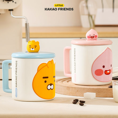 KAKAOFRIENDS带盖陶瓷马克杯