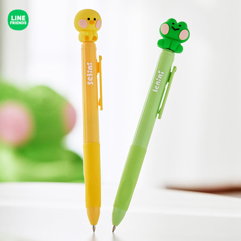 LINE FRIENDS布朗熊minini陪伴系列中性笔学生签字笔按动笔黑色