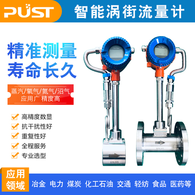 空气蒸汽污水液体隔离涡街流量计