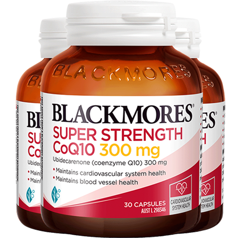 Blackmores辅酶q10软胶囊澳洲澳佳宝300mg备孕心脑血管心脏*3瓶