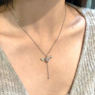 丘比特之心项链轻奢天使生日礼物情人节送女友 新款