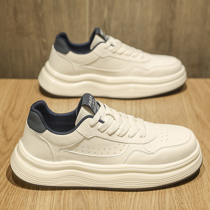 男鞋小白鞋男款2025新款冬季板鞋男款厚底增高男士防水运动鞋板鞋