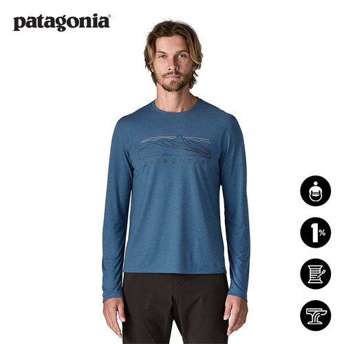 patagonia男士速干骑行长袖T恤