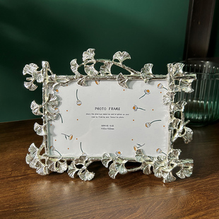 6寸7寸相框轻奢美式 饰像框架结婚婚纱照片金属 卧室摆台创意装 欧式