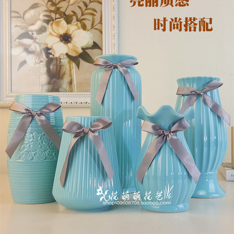 大花瓶玻璃钢商场欧式风装饰摆件