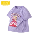 Летняя детская милая хлопковая футболка с коротким рукавом, подходит для подростков