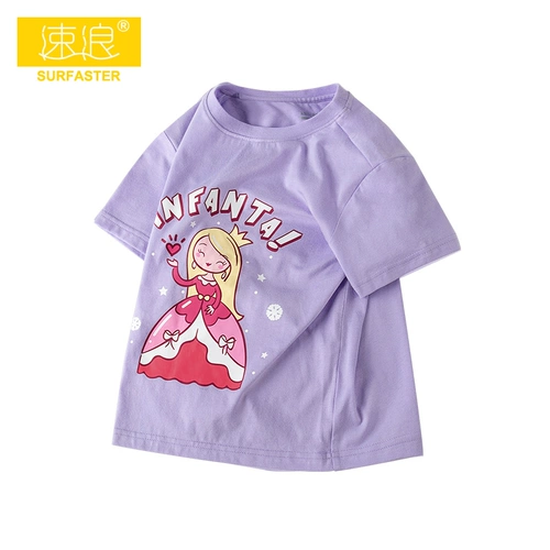Летняя детская милая хлопковая футболка с коротким рукавом, подходит для подростков