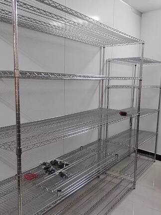 商用加粗货架置物架厨房多层收纳架金属网格储物架仓库杂物架落地