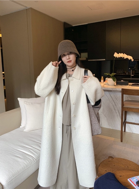 2025秋冬新款高级感双面羊绒大衣女中长款百搭显瘦羊毛外套