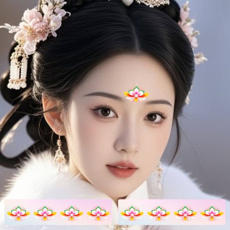 古风妆花钿贴纸汉服妆宝宝额头眉心贴儿童舞台妆表演古装印花贴纸,家居饰品,其他贴饰,淘宝优惠券,粉丝福利购,淘宝优惠卷