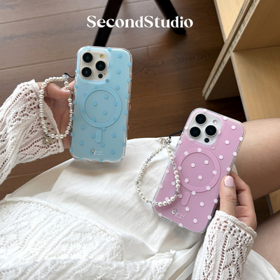 韩系波点磁吸壳手机壳