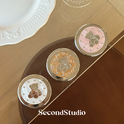 原创可爱闪钻小熊磁吸手机支架