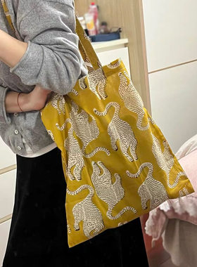 遇见春天印度传统拓印棉布单肩包