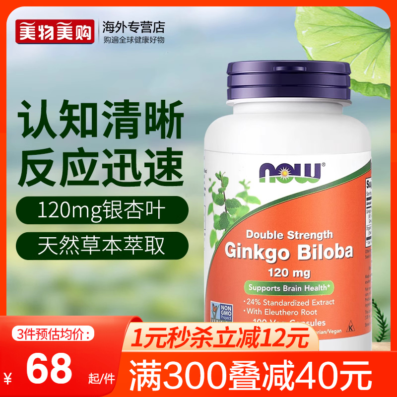 NOW进口银杏叶提取物胶囊
