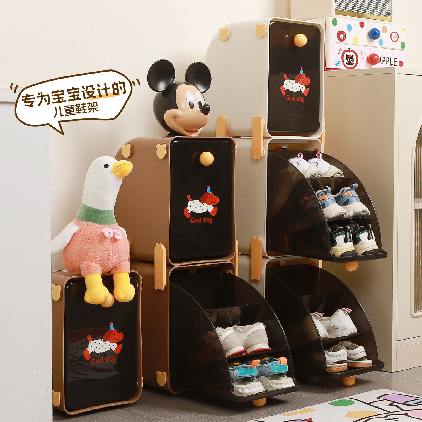 儿童窄小门口鞋架入户翻盖式婴儿宝宝童鞋收纳鞋柜鞋子小型收纳架,收纳整理,鞋子收纳架,淘宝优惠券,粉丝福利购,淘宝优惠卷