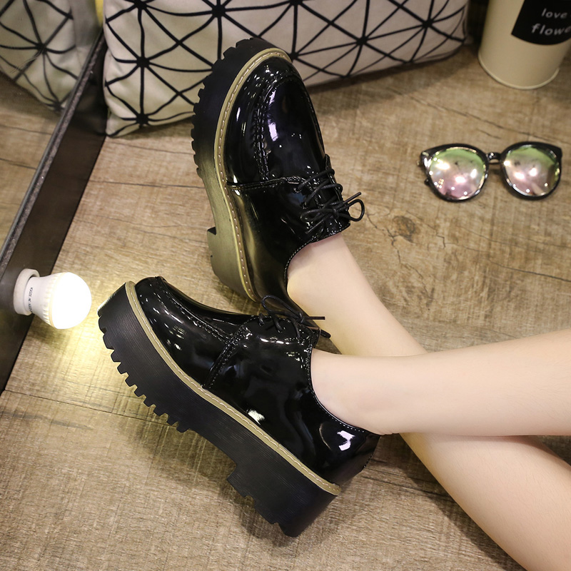 ins小皮鞋女2019秋季新款学生韩版百搭复古英伦风厚底单鞋女鞋子在类目 女鞋, 低帮鞋中 - 来自Buy2taobao.com提供专业的淘宝代购服务