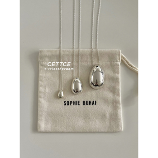 CETTCE 现货 Sophie Buhai 925纯银大/中/小银蛋项链 Egg Pendant