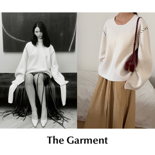 【SALE】CETTCE 现货 The Garment 宽松廓形撞色刺绣针织羊毛毛衣