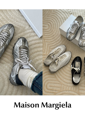 CETTCE 现货 Maison Margiela 马吉拉牛皮拼接薄底撞色低帮德训鞋