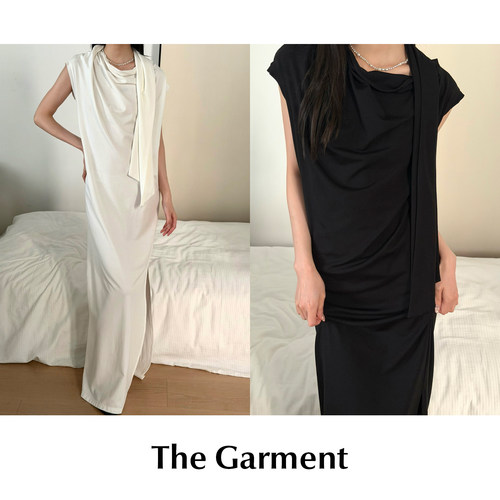 【SALE】CETTCE 现货 The Garment 无袖侧开叉垂感长款围巾连衣裙