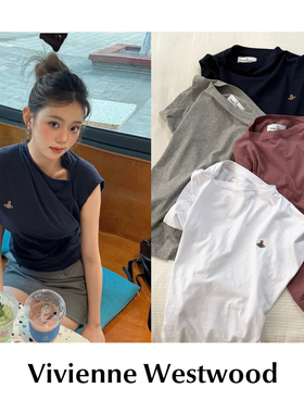 CETTCE 现货 Vivienne Westwood 西太后 刺绣土星不规则T恤短袖