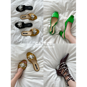 SALE 高跟鞋 CETTCE Rochas 凉鞋 折扣现货 亮色镶钻拖鞋 靴合集