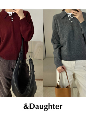 【SALE】CETTCE 现货 &Daughter 英国吉朗羔羊毛polo领毛衣针织