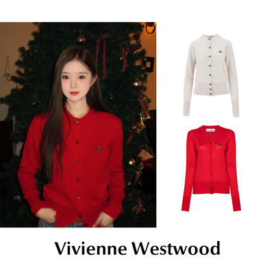 CETTCE 现货 Vivienne Westwood 西太后土星羊绒混纺针织开衫毛衣