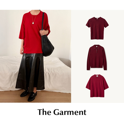 【SALE】CETTCE 现货 The Garment 羊绒羊毛短袖针织衫polo领上衣