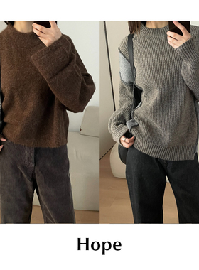 【SALE】CETTCE 现货 HOPE 斯德哥尔摩圆领针织毛衣拼接毛衣合集