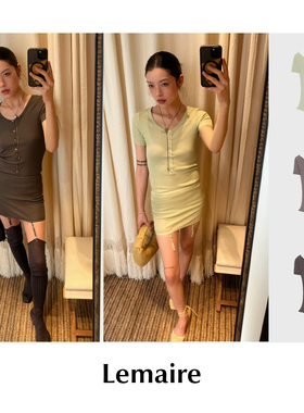 【SALE】CETTCE 现货 Lemaire 秀款针织短袖连体衣 Buttoned Rib