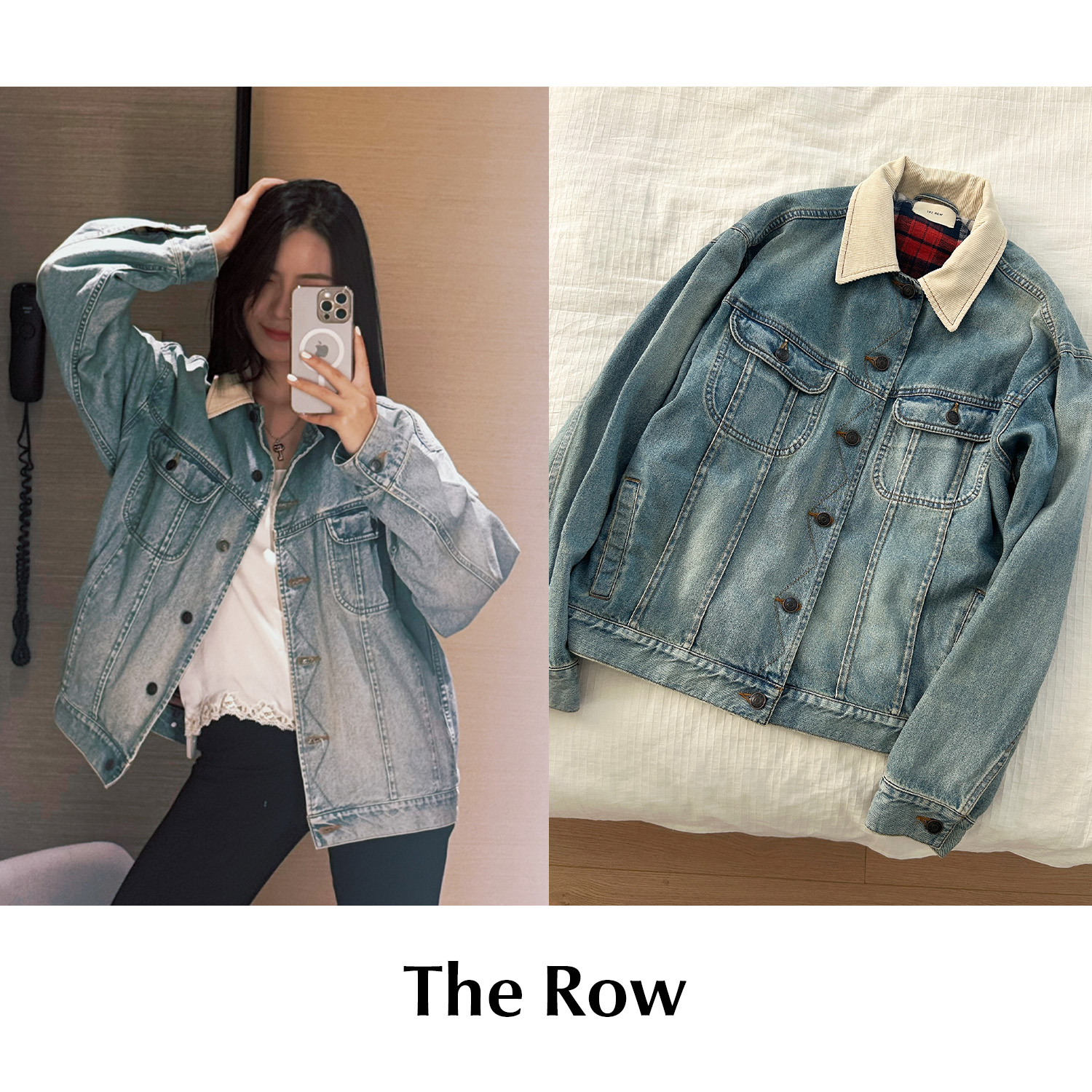 CETTCE 现货 The Row 复古灯芯绒翻领Jorelle廓形夹克牛仔外套