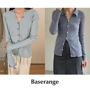 V领弹力罗纹串珠纽扣 CETTCE 现货 Baserange Iso Tav针织衫