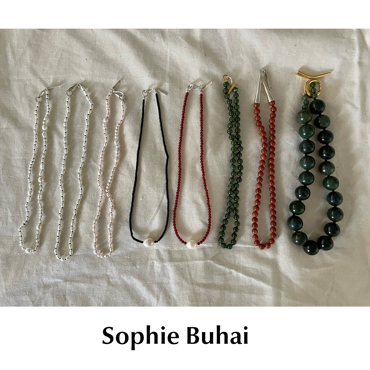 CETTCE 现货 Sophie Buhai 珍珠翡翠红玛瑙玉石系列项链合集