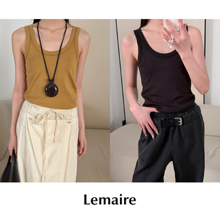 Tank CETTCE Top Rib 纯棉U领罗纹工字吊带背心 现货 Lemaire
