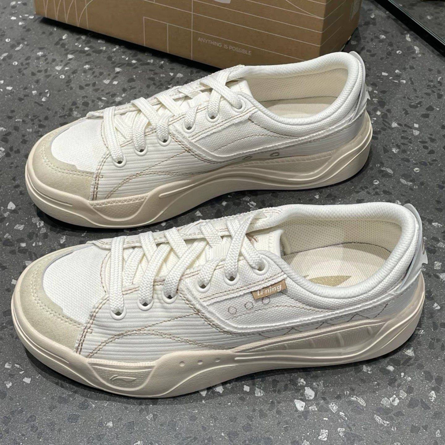 李宁经典黑白帆布鞋男女情侣轻帆潮流运动休闲板鞋小白鞋AGCV065,运动鞋new,板鞋,淘宝优惠券,粉丝福利购,淘宝优惠卷