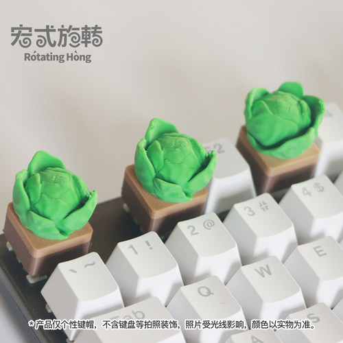 宏式旋转原创卷心菜键帽2件包邮