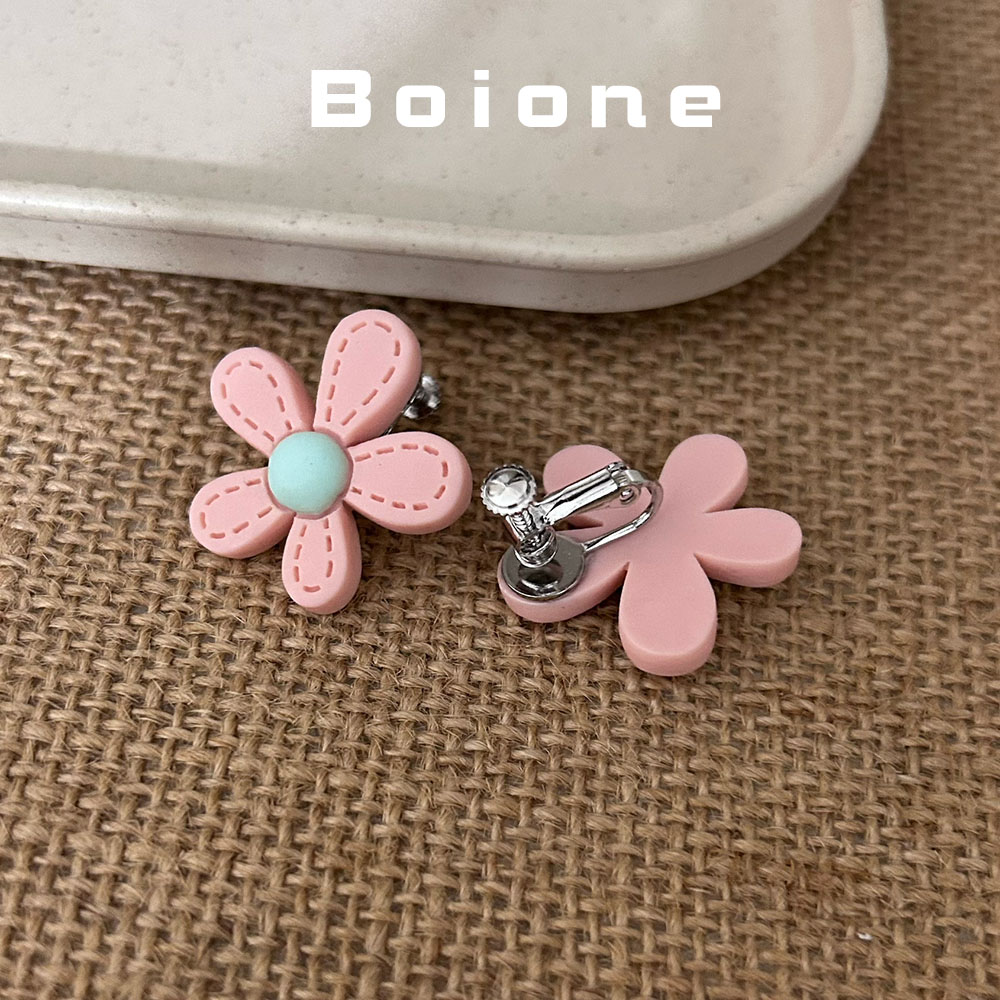 【实拍】甜美度假风花瓣螺旋耳夹