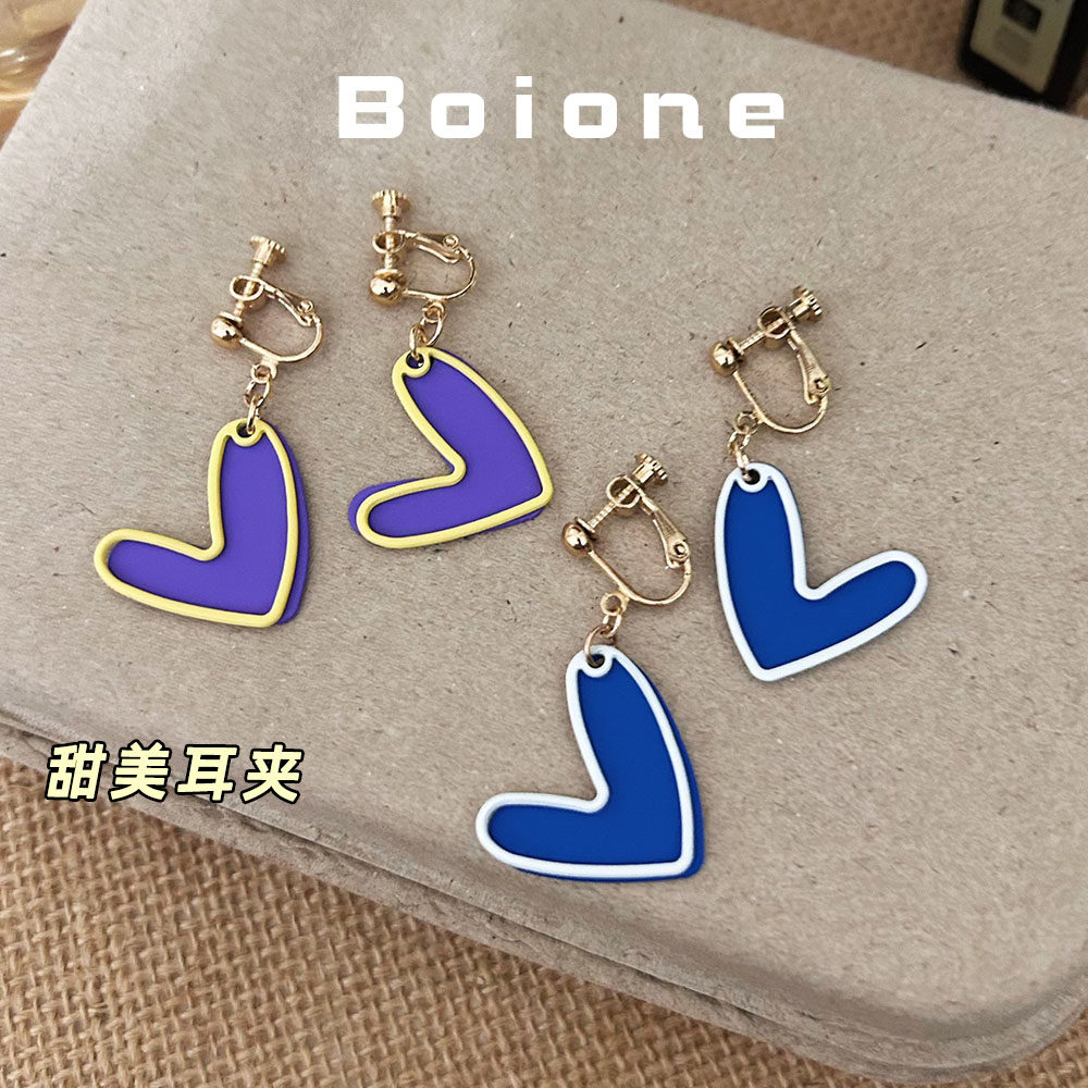 【实拍】甜美减龄爱心耳夹