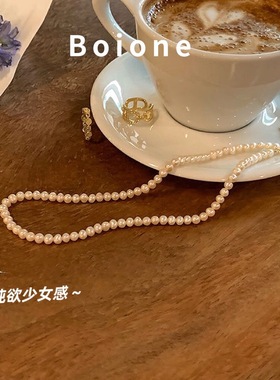 【实拍】复古法式浪漫珍珠项链