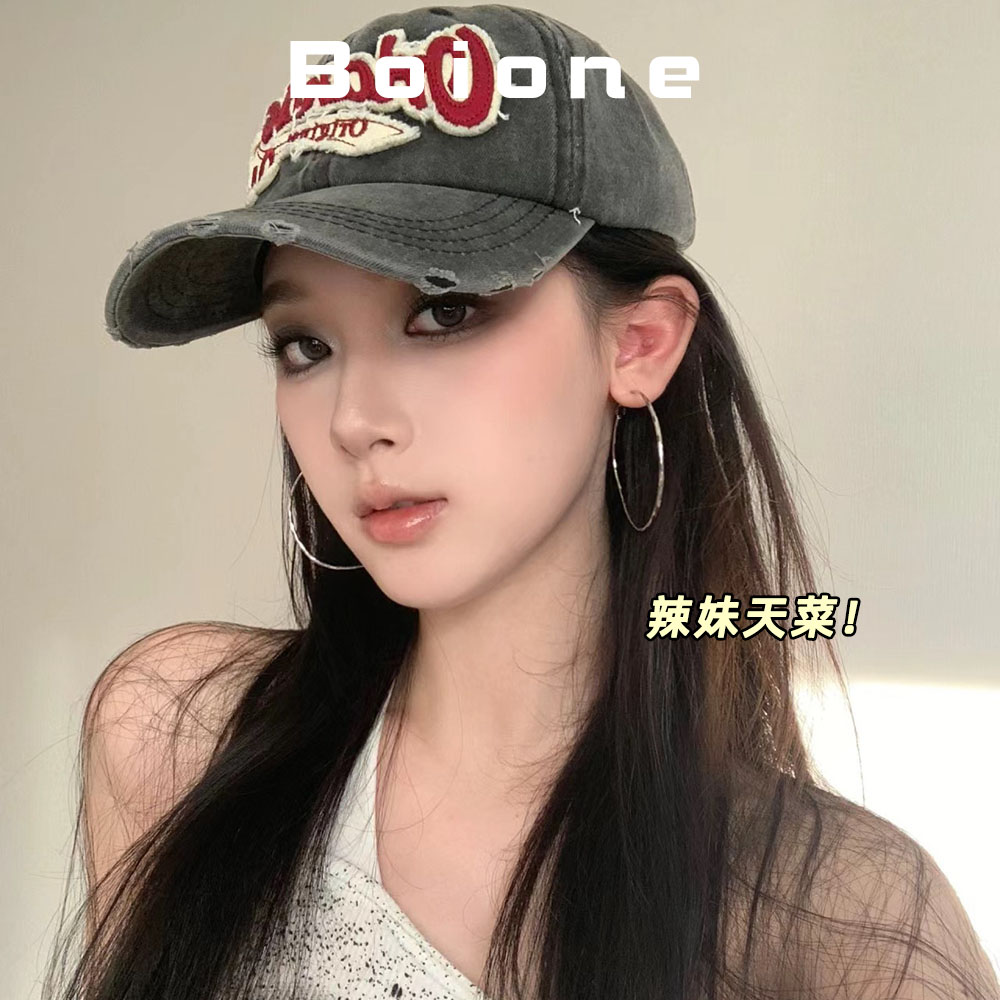 【实拍】甜酷清冷感大圆圈耳环