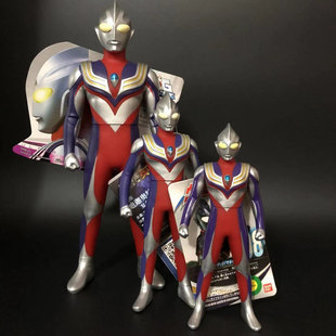 正版万代软胶可动大号迪加奥特曼迪迦复合型强力型空中型17CM14cm