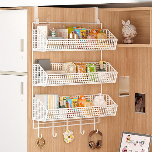 宿舍下铺挂架大学生衣柜侧面免打孔置物架上下床寝室多层收纳架子