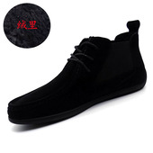 男冬季 真皮翻毛皮鞋 保暖加绒男款 韩版 棉鞋 休闲男鞋 磨砂高帮鞋 男士