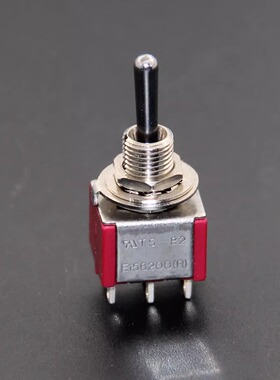 台湾进口SH红色钮子开关TS-82双路六脚三档单复位摇臂开关250V 2A