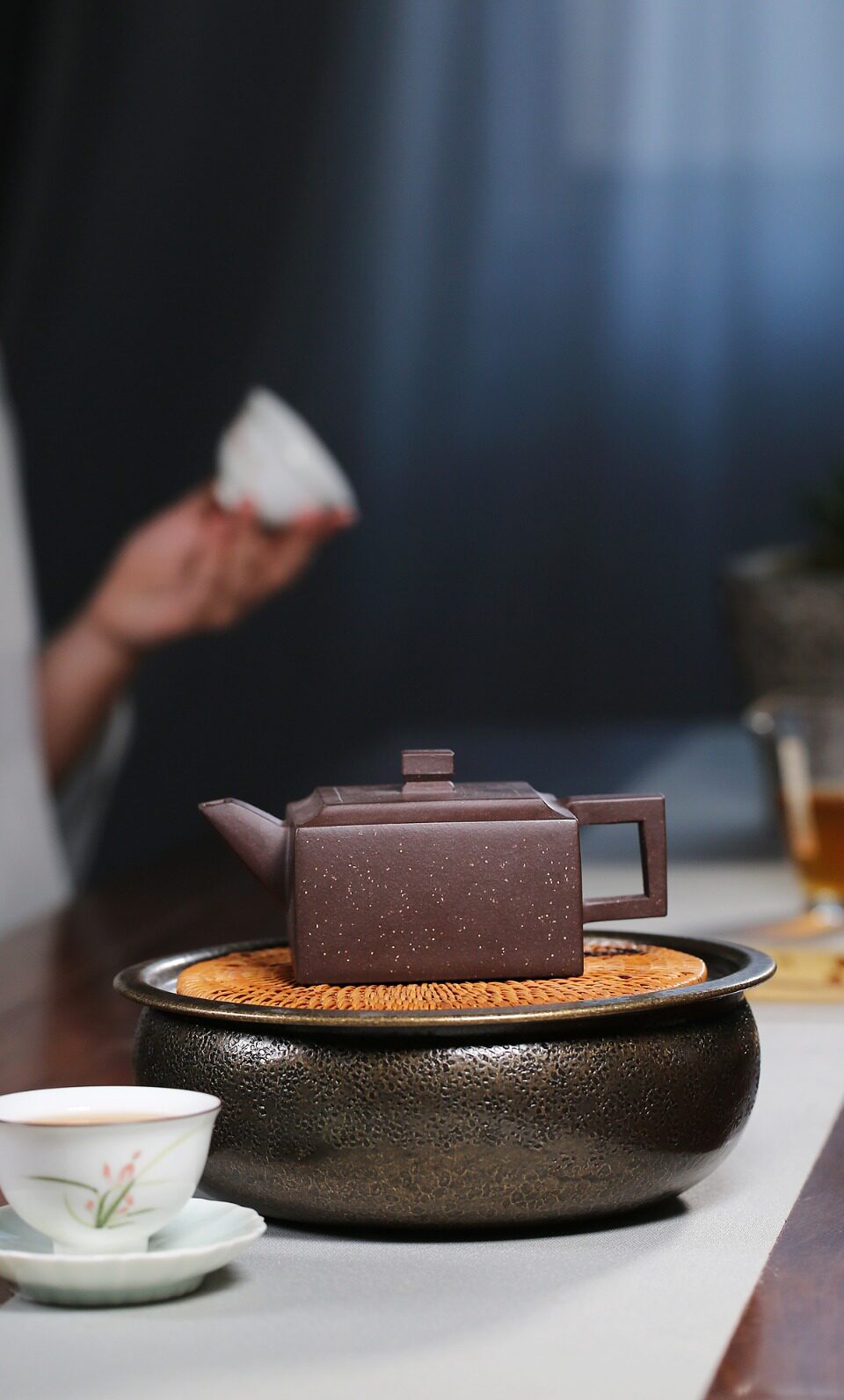 茗泽阁嵌盖方山宜兴紫砂壶方器茶具泡茶壶纯全手工证书高端礼盒壶