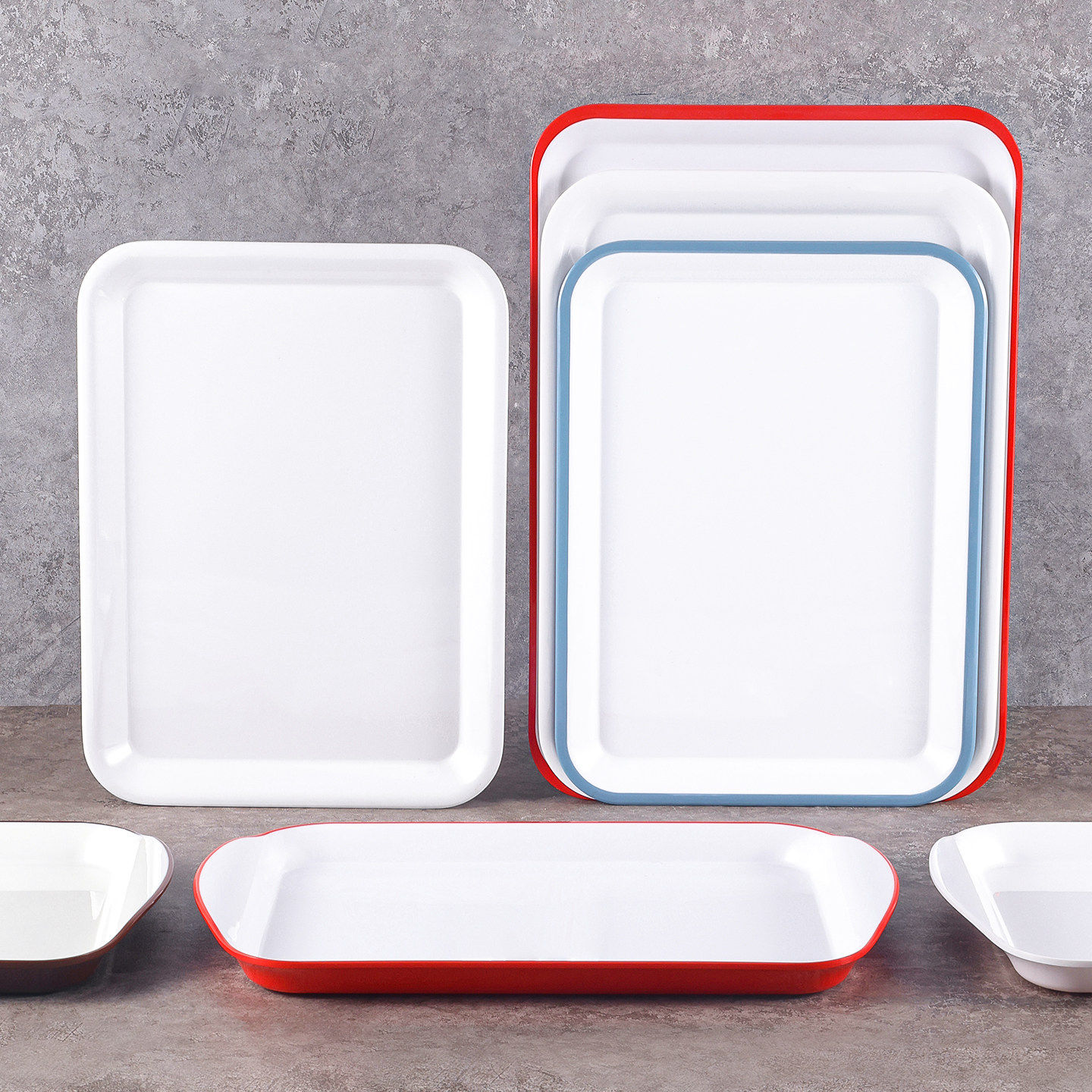 密胺托盘长方形盘子塑料端菜盘幼儿园餐盘面包展示盘蛋糕托盘商用,餐饮具,餐用托盘,淘宝优惠券,粉丝福利购,淘宝优惠卷