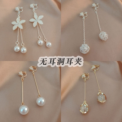 耳夹无耳洞女气质高级感珍珠耳环