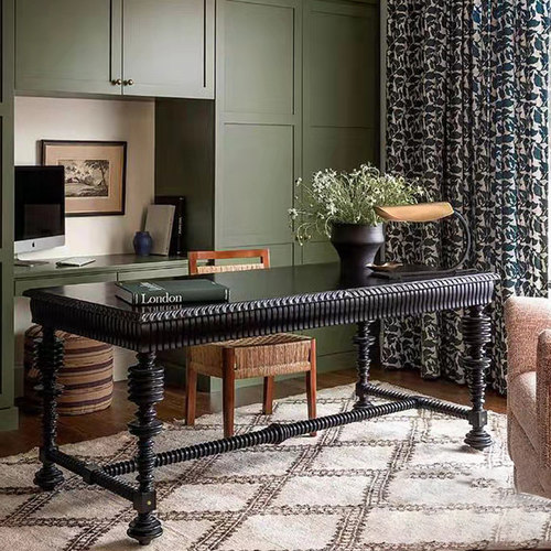 工厂直销实木书桌写字台法式