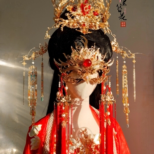 故里簪花巷原创【朱雀】古风面具古装影视遮脸道具汉服仙侠风配饰